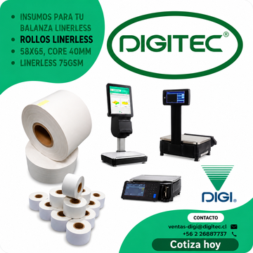 Rollos Linerless DIGITEC
